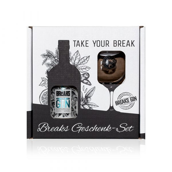 Breaks Gin Geschenke Set - Glas