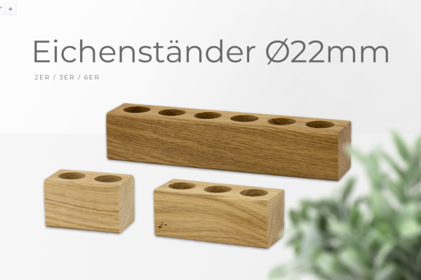 DeWi Holzständer 3-er Eiche