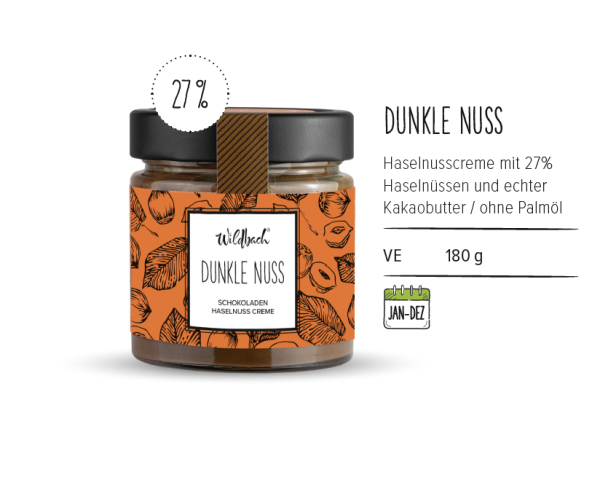 WB Dunkle Nuss Haselnusscreme 25%