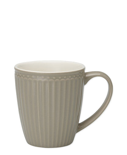 Greengate Becher Alice mit Henkel warm grey