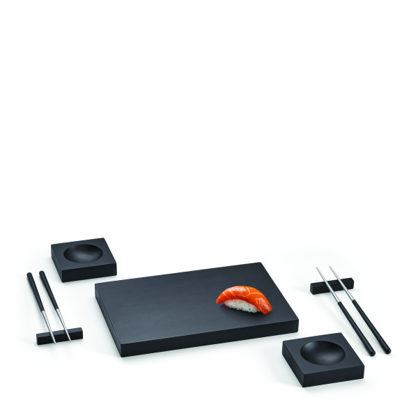 Philippi Noir Sushi Set 9 tlg aus Holz und Edelstahl