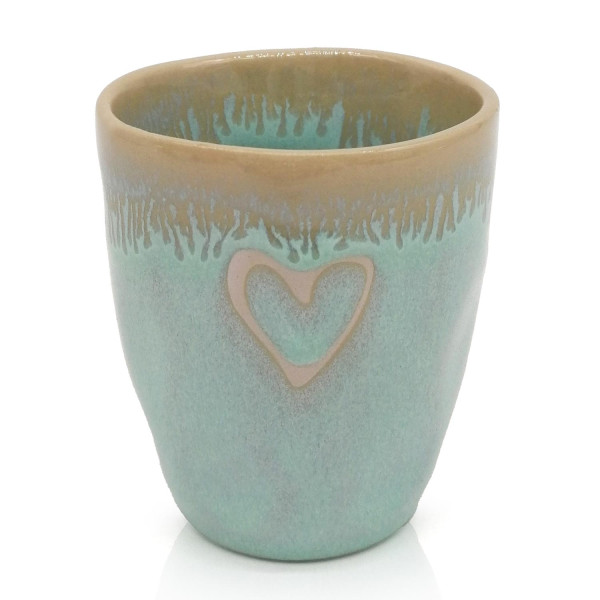 Stoneware Espressobecher Türkis
