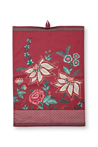 PIP Geschirrtuch Flower Festival Blue Red 50x70cm