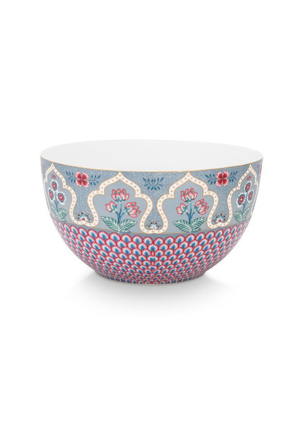 Bowl Flower Festival Scallop Light blue 18 cm