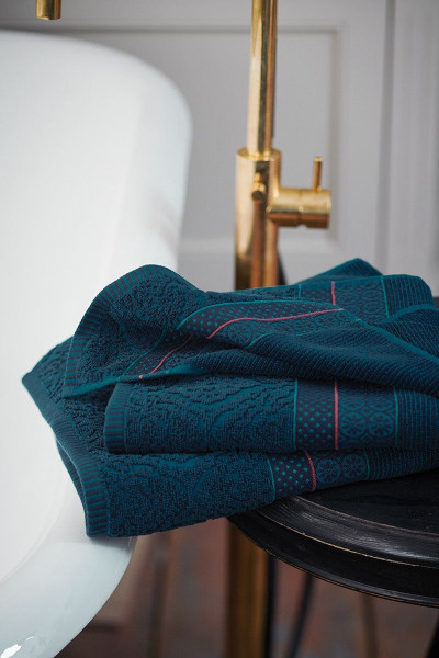 PIP Handtuch Soft Zellige Dark Blue 30 x 50