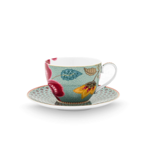 PIP Cappuccinotasse Blooming Tales Fantasy blue