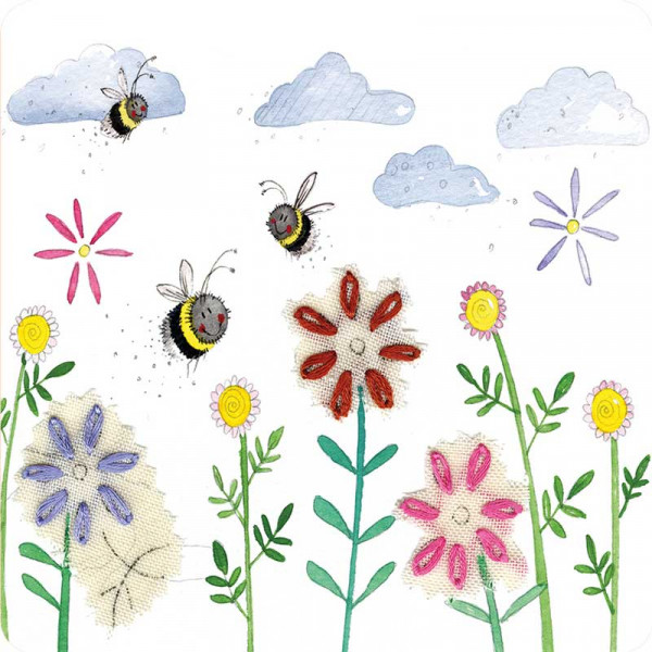 Alex Clark Untersetzer Bees and Flowers
