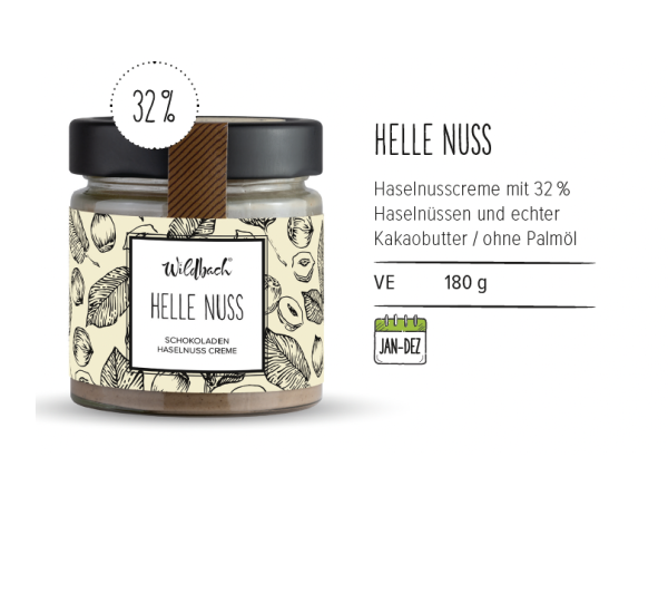 WB Helle Nuss Haselnusscreme 180g
