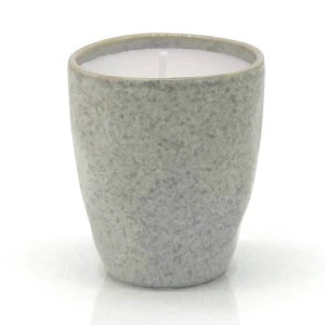 Stoneware Kerze im Espressobecher modern grey