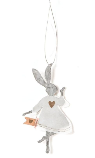 Mini Wunschhasen mit goldenem Herz