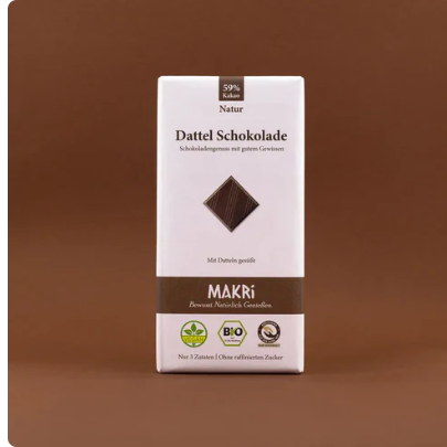 MAKRI Natur BIO Dattel Schokolade 59% Kakao
